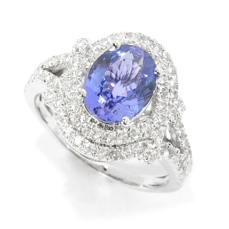 Women’s engagement band-925 Sterling Silver Tanzanite Ring