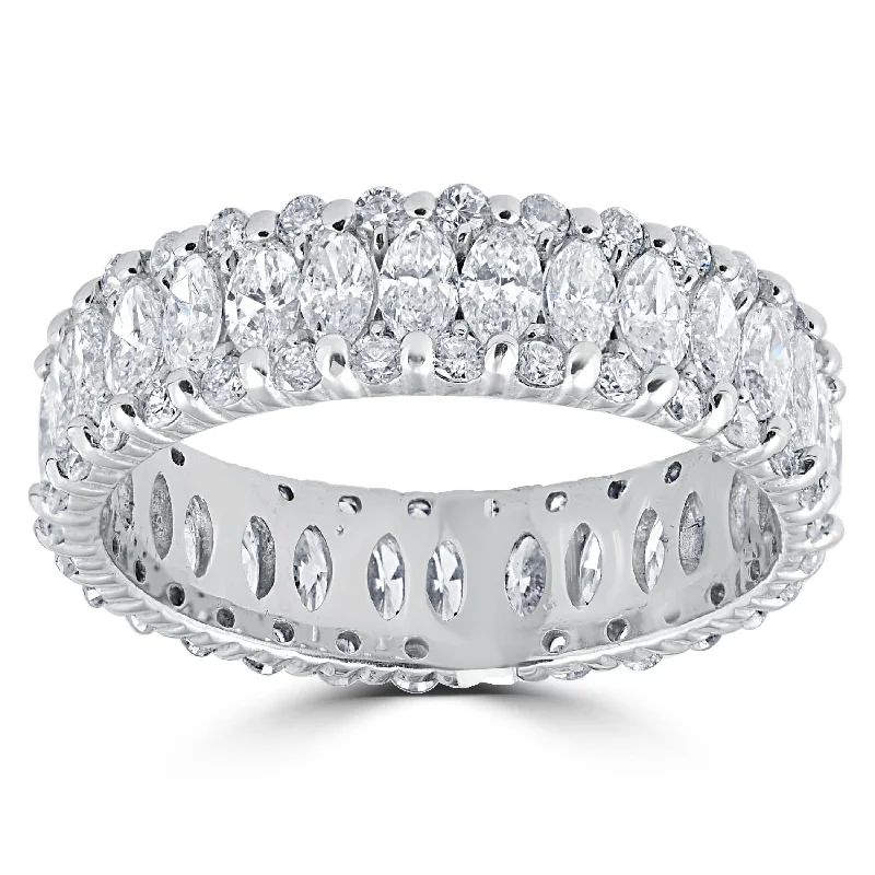 Women’s gold wedding ring-2 5/8ct Marquise Diamond Eternity Ring White Gold