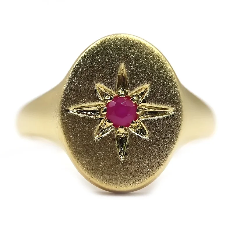 Women’s family ring-925 Sterling Silver Thai Ruby Ring