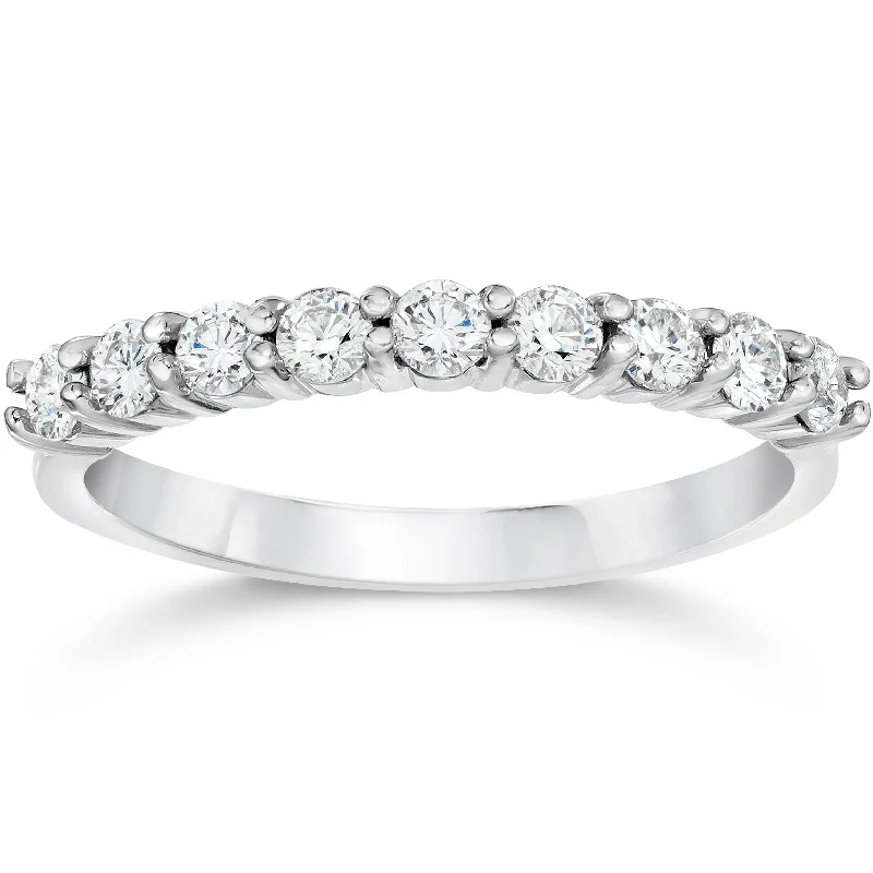 Women’s engagement band-1 Carat Diamond Ring White Gold