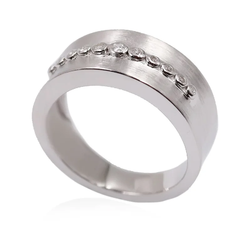 Women’s geometric ring-925 Sterling Silver Diamond Band Ring