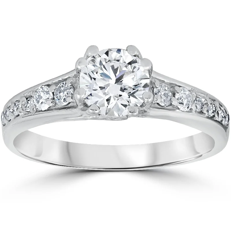 Women’s minimalist ring-1 1/3ct Diamond Ring White Gold