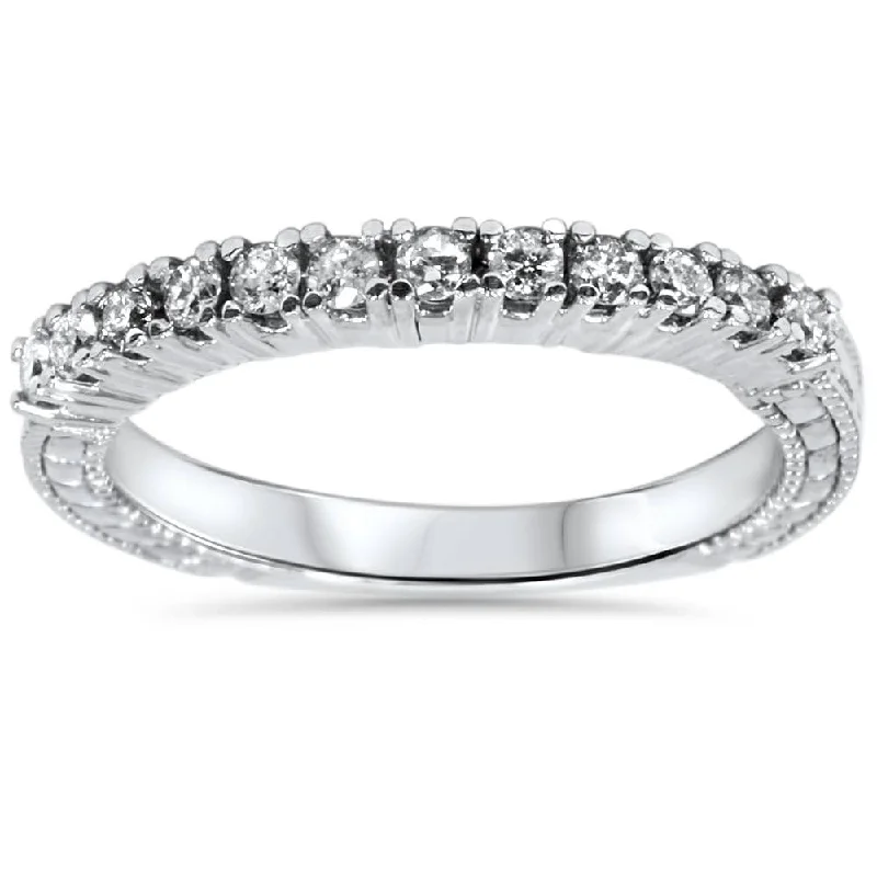 Women’s diamond ring-1/3ct Vintage Diamond Ring White Gold