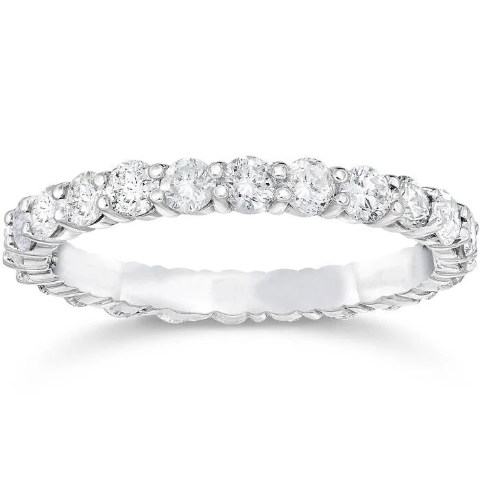 Women’s vintage ring-1 1/2ct Prong Diamond Eternity Ring White Gold