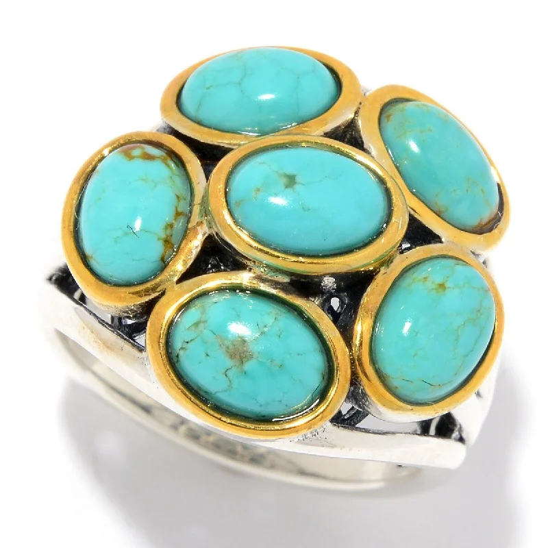 Women’s sterling silver ring-925 Sterling Silver Mine#8 Turquoise Ring