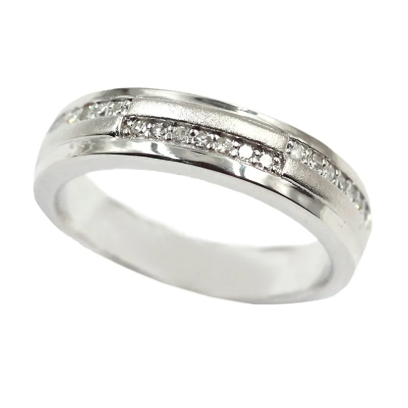 Women’s custom-designed ring-925 Sterling Silver Diamond Band Ring