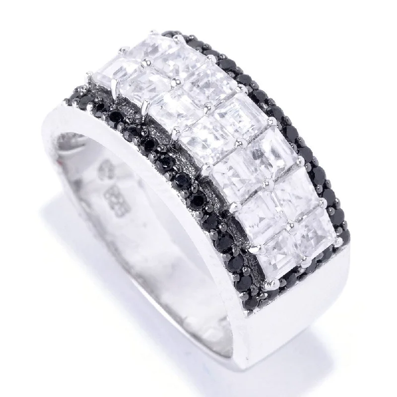 Women’s sterling silver ring-Sterling Silver 2.41Ctw White Natural Zircon Ring