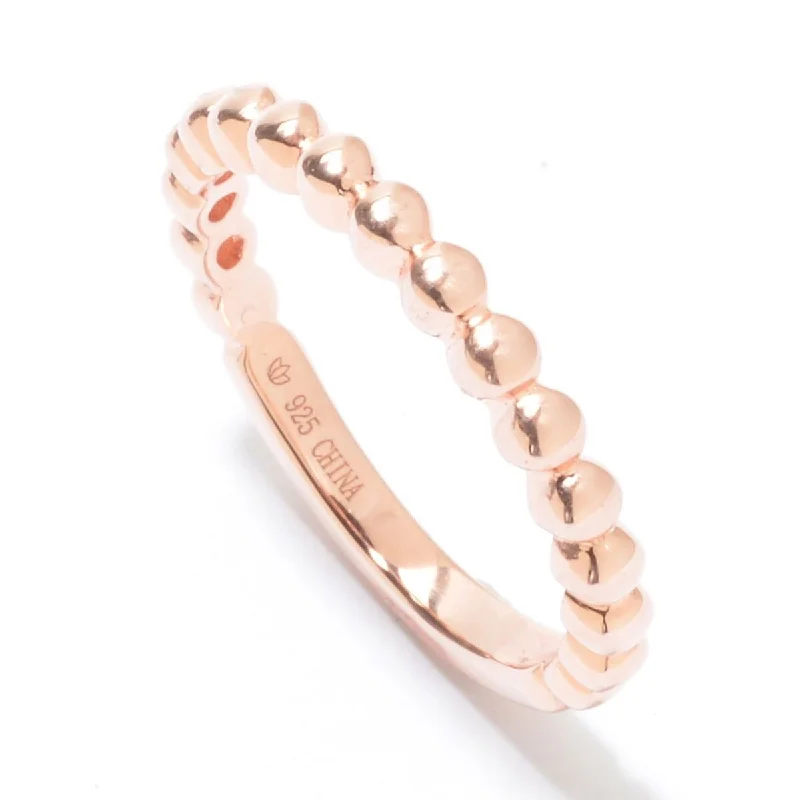 Women’s oval ring-18K Rose Gold Over Sterling Silver Band Ring